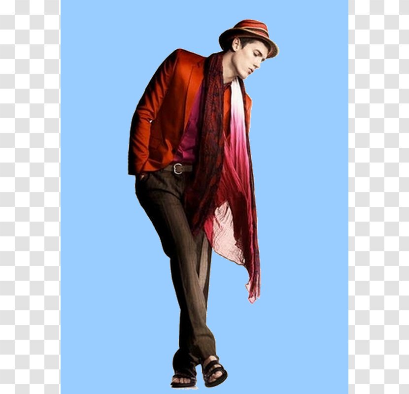 Man Cartoon - Maroon - Gentleman Costume Transparent PNG