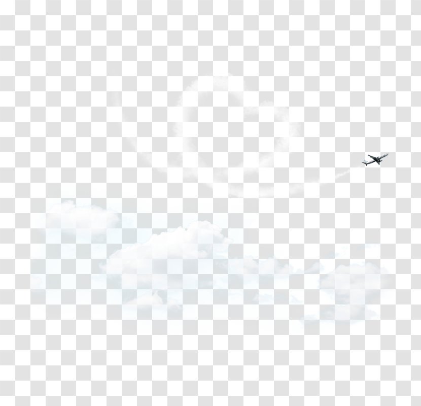 Euclidean Vector Airplane Icon - Monochrome - Aircraft And Cloud Transparent PNG