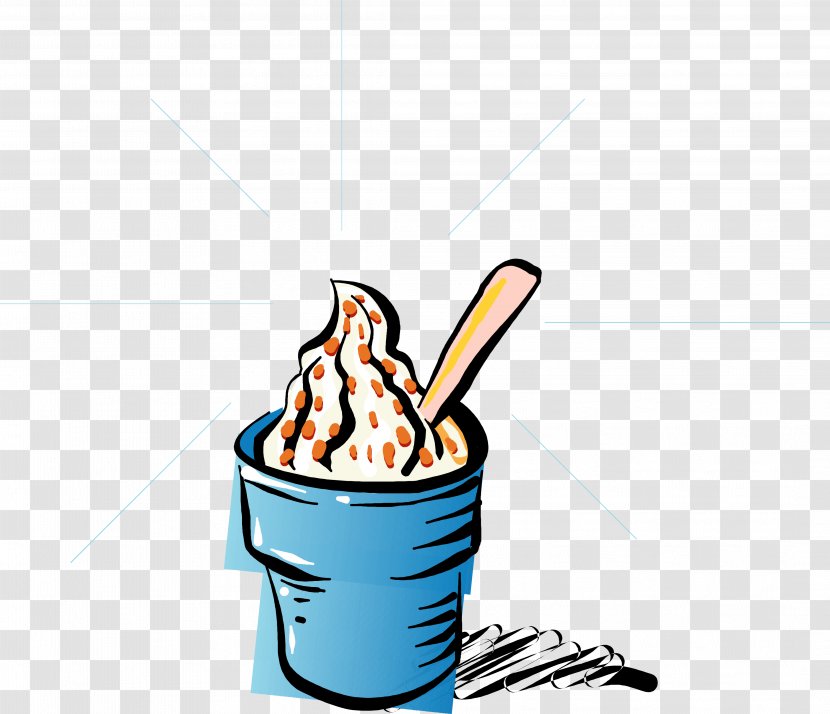 Frozen Food Cartoon - Dairy - Soft Serve Ice Creams Finger Transparent PNG