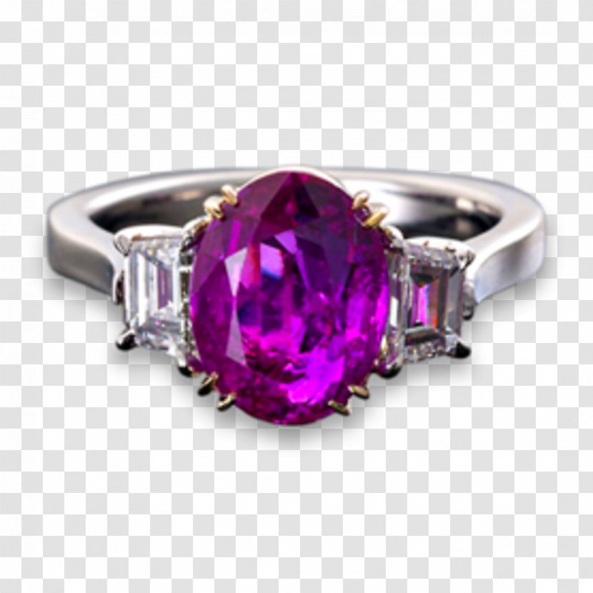 Amethyst Ruby Ring Sapphire Carat - Diamond Transparent PNG