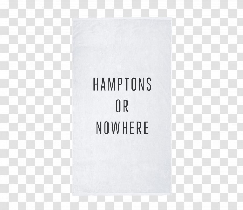 The Hamptons Towel Rectangle Brand Font - Beach Transparent PNG