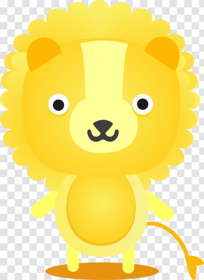 Lion Cartoon Clip Art - Frame - Yellow Transparent PNG