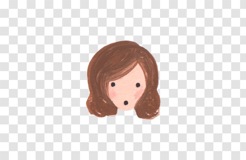 Brown Hair Figurine Animated Cartoon - Rifle-paper-co Transparent PNG