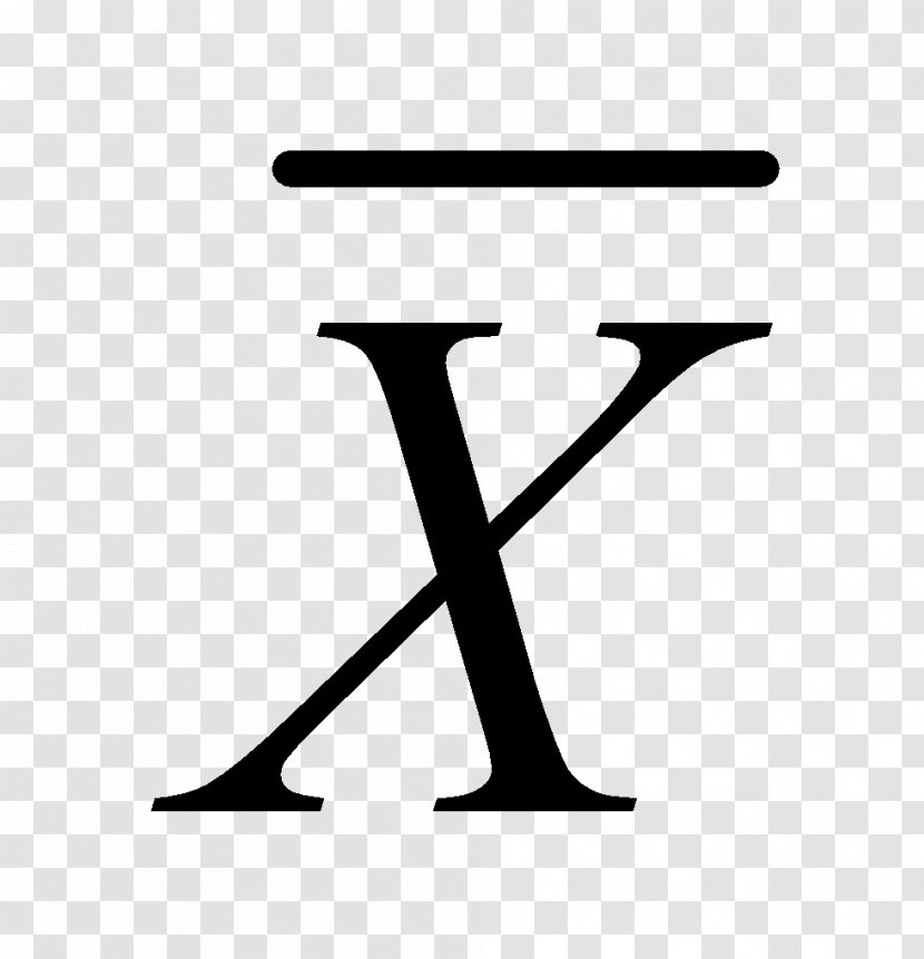 Arithmetic Mean Statistics Symbol Sample And Covariance - Black - Normal Distribution Transparent PNG