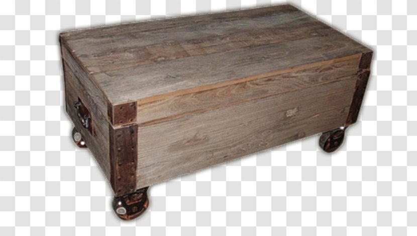 Coffee Table Trunk Reclaimed Lumber Wood - Caster - Square Transparent PNG