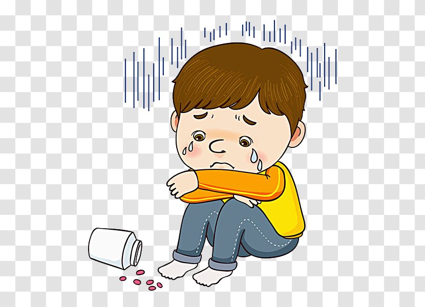 The Crying Boy Cartoon Stock Photography Footage - Heart - A Transparent PNG
