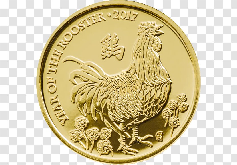 American Gold Eagle Bullion Coin Britannia - Year Of The Rooster Transparent PNG