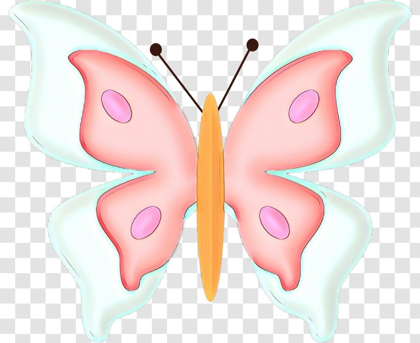 Butterfly Pink Moths And Butterflies Clip Art Insect - Symmetry Pollinator Transparent PNG