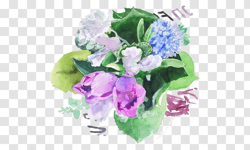 Watercolor Painting Photography Art - Flower Bouquet - Colored Transparent PNG