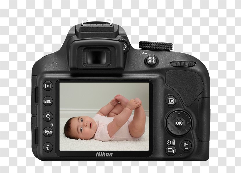 Nikon D3300 24.2 MP Digital SLR Camera - Gray18-55mm Lens DX Format Canon EF-S 18–55mm LensCamera Transparent PNG
