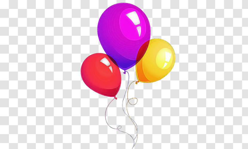 Balloon Party Supply Magenta Material Property Transparent PNG