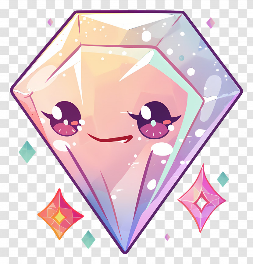 Diamond - Adorable Sparkling Diamond Transparent PNG