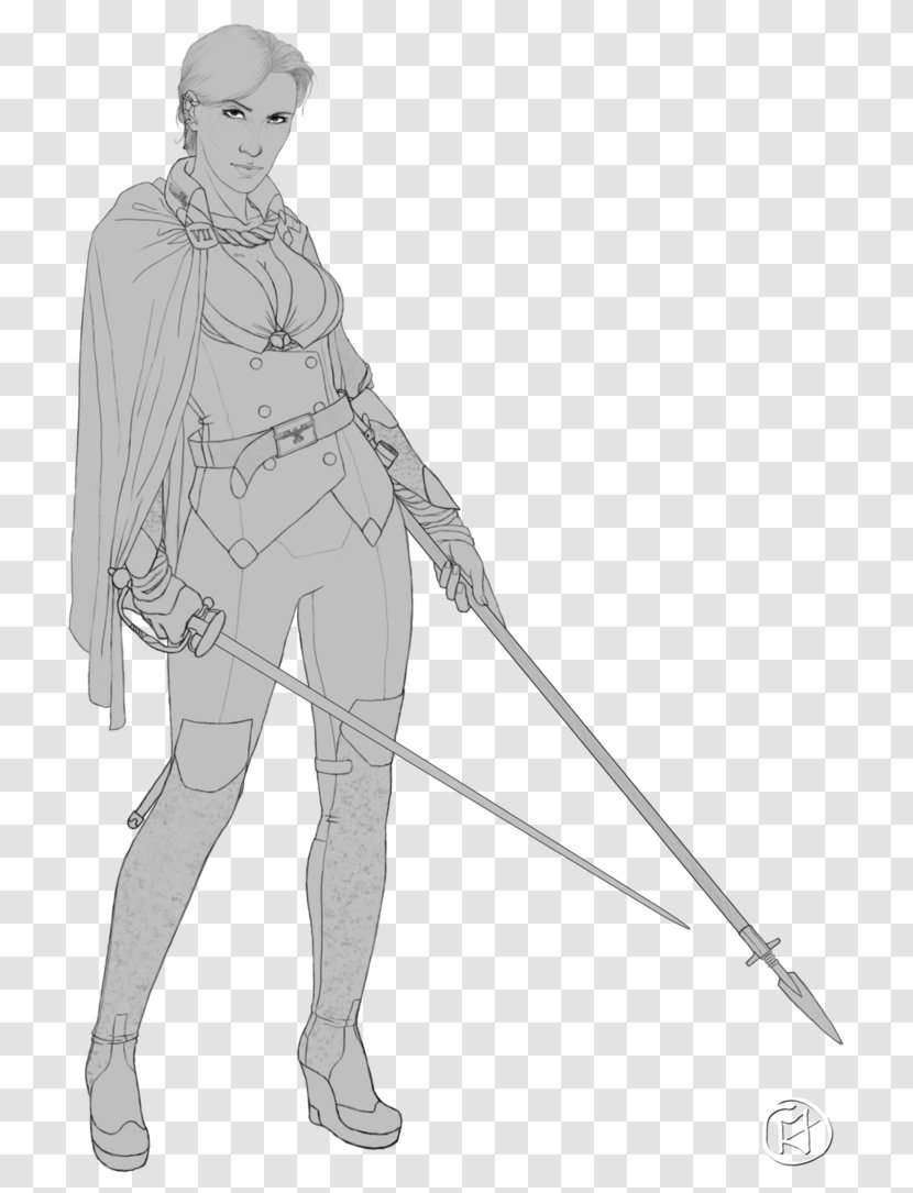 Figure Drawing Line Art Sketch - Fashion Illustration - Neverwinther Concept Character Transparent PNG