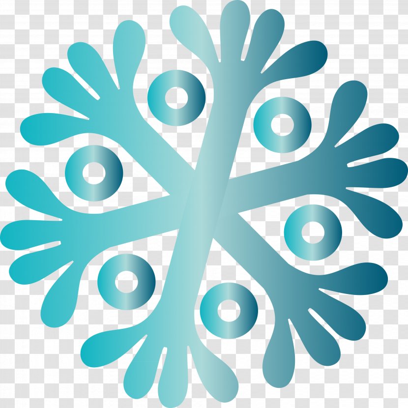 Christmas Snow Turquoise Pattern - Snowflakes Transparent PNG