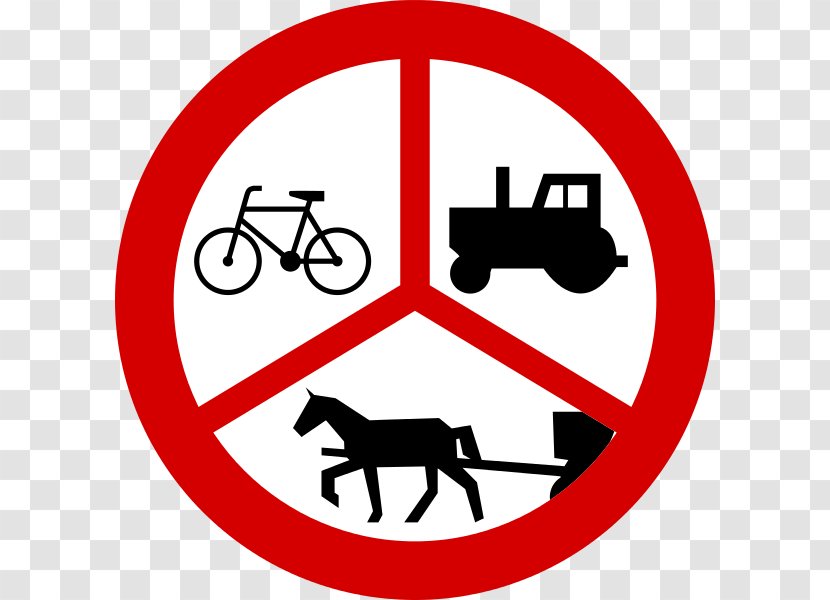 Prohibitory Traffic Sign Bicycle Road - Moped Transparent PNG