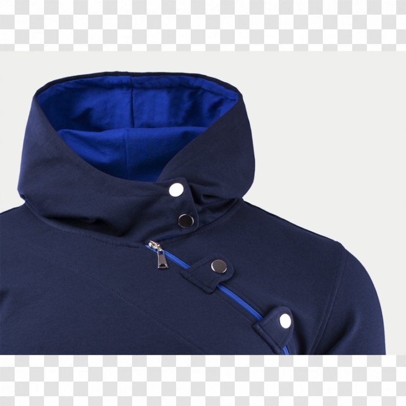 Cobalt Blue Neck Collar Button Sleeve Transparent PNG
