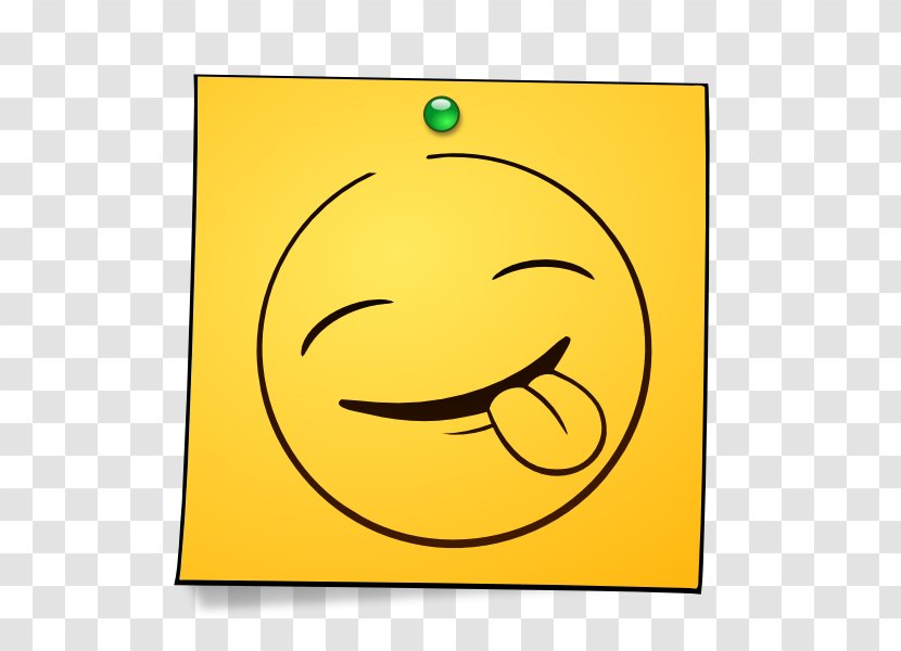 Emoticon Smiley Wink Post-it Note - Tongue Transparent PNG