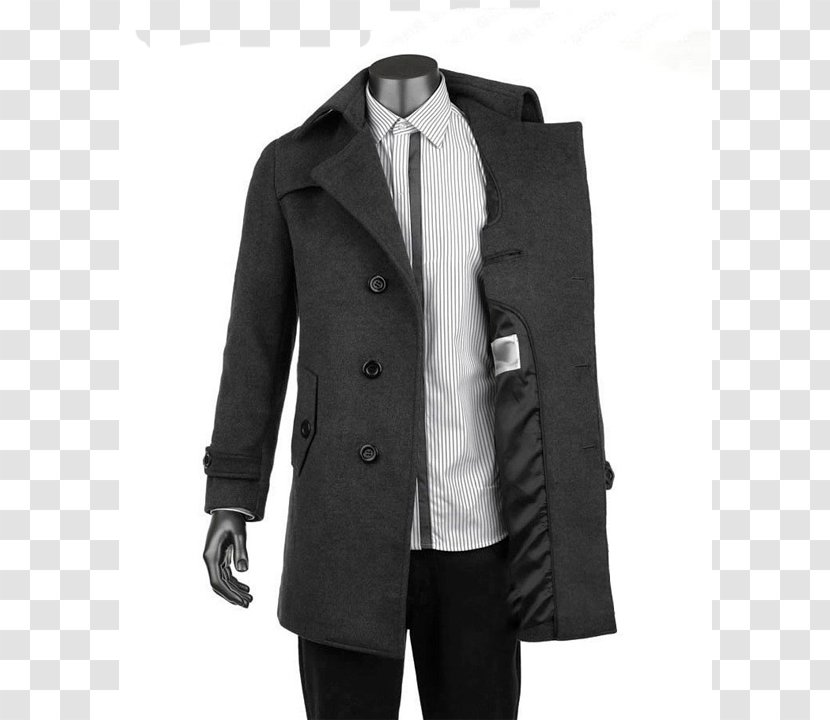 Tuxedo M. Overcoat Trench Coat - Black M - Mangá Transparent PNG