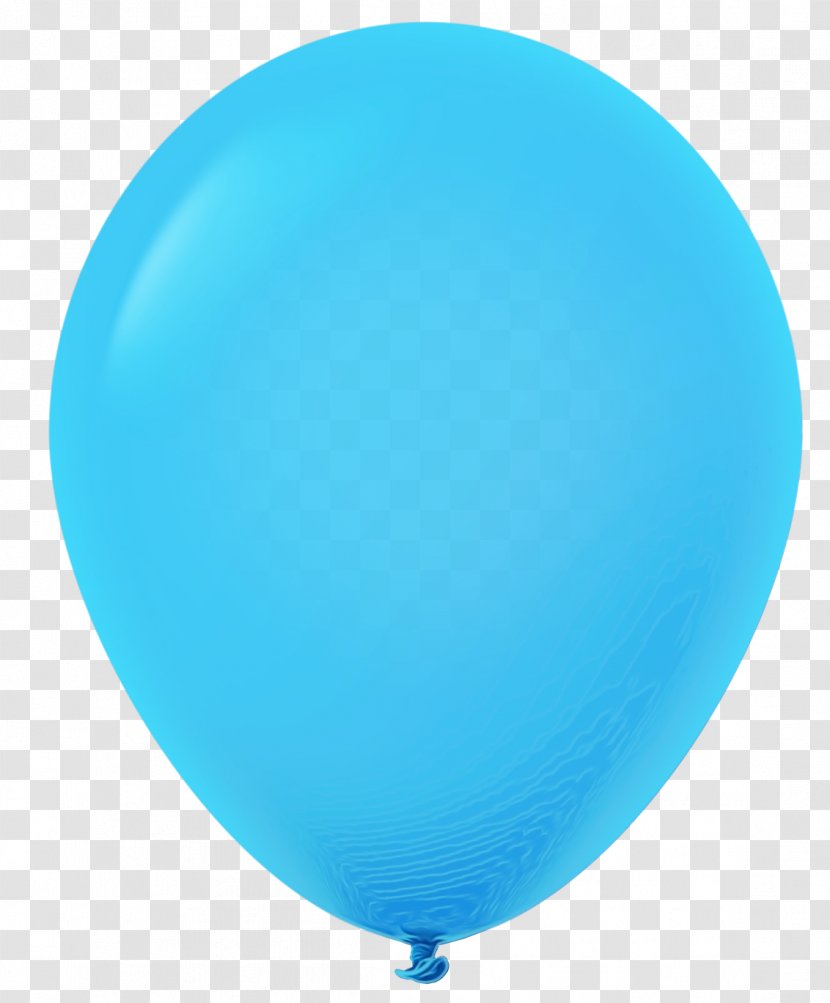 Blue Balloon Turquoise Aqua Teal - Paint - Party Supply Transparent PNG