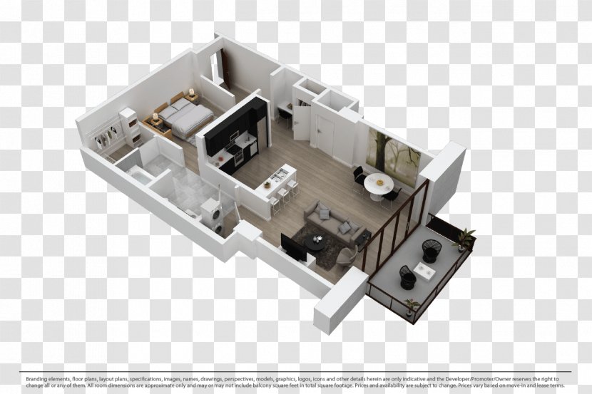 8th And Hope Apartment Floor Plan House Bedroom - Square Foot - Florplan Transparent PNG