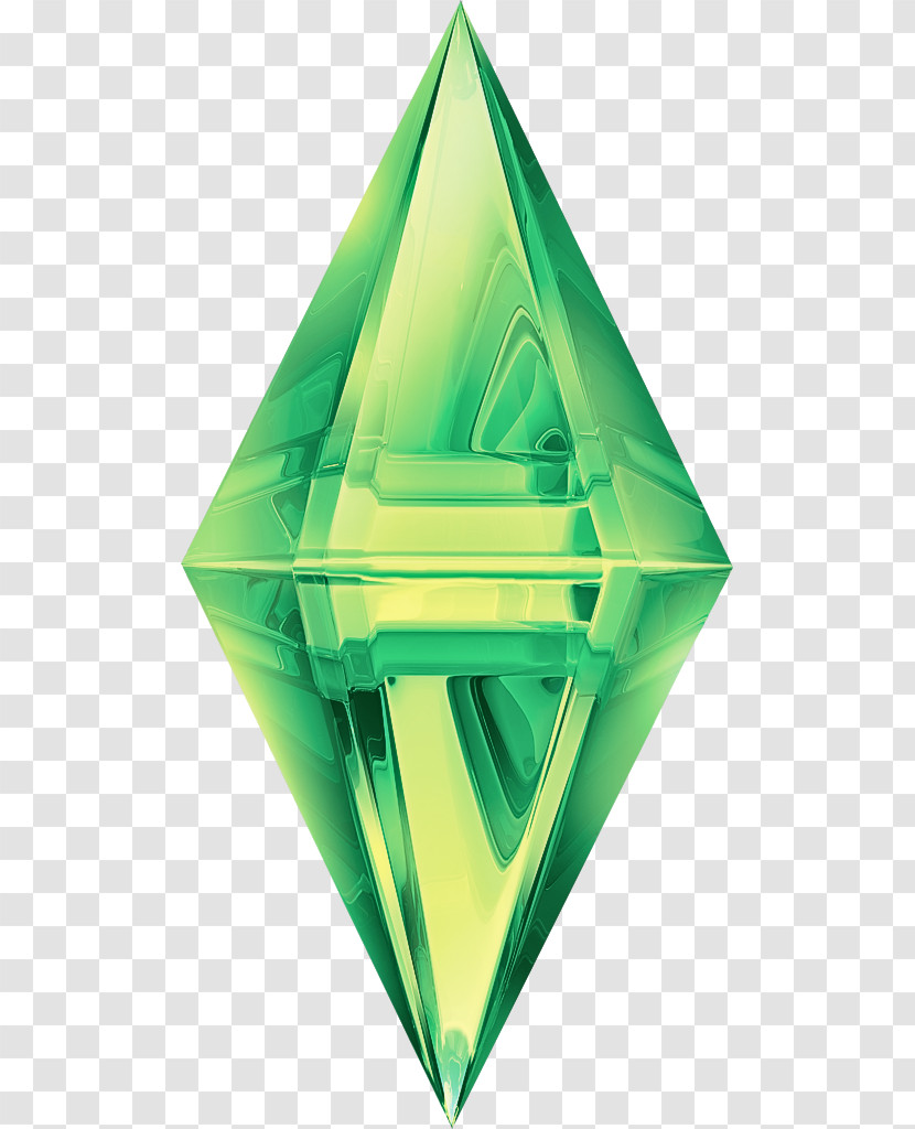 Green Prism Triangle Gemstone Emerald Transparent PNG