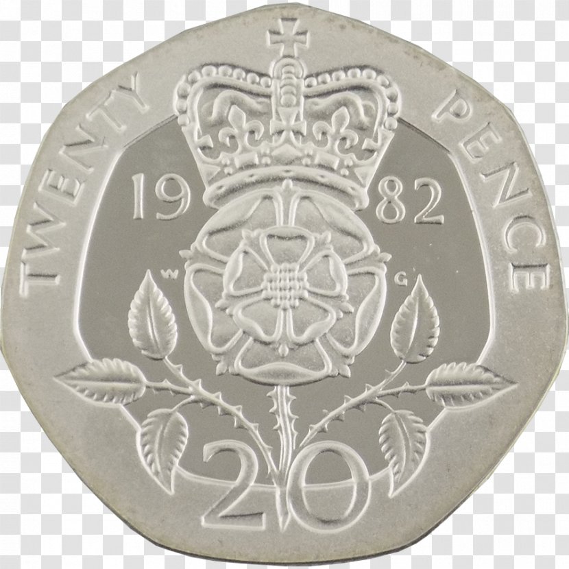 Coin Twenty Pence Silver Piedfort Penny - Numismatics Transparent PNG