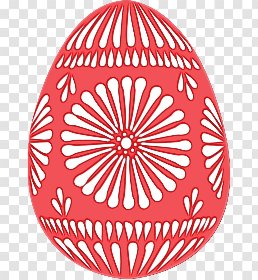 Easter Egg - Paint - Red Transparent PNG