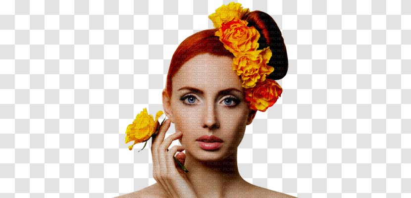 Artificial Flower Woman Desktop Wallpaper - Silhouette Transparent PNG