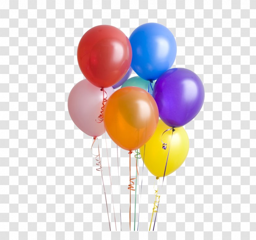 Birthday Cake Balloon Party Wedding - Gas - Colored Balloons Transparent PNG