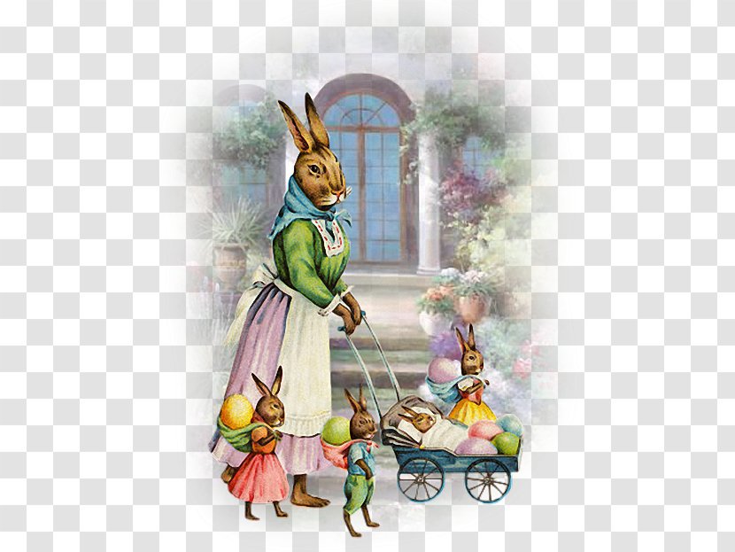Easter Bunny Rabbit .de Embroidery Transparent PNG