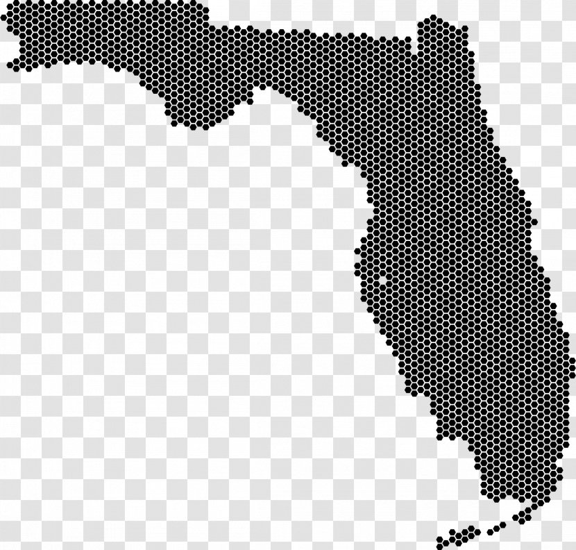 Florida Image File Formats Clip Art - Monochrome - Hexagonal Transparent PNG