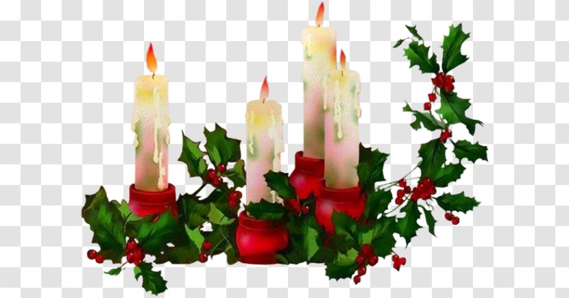 Candle Christmas Clip Art - Aquifoliaceae Transparent PNG