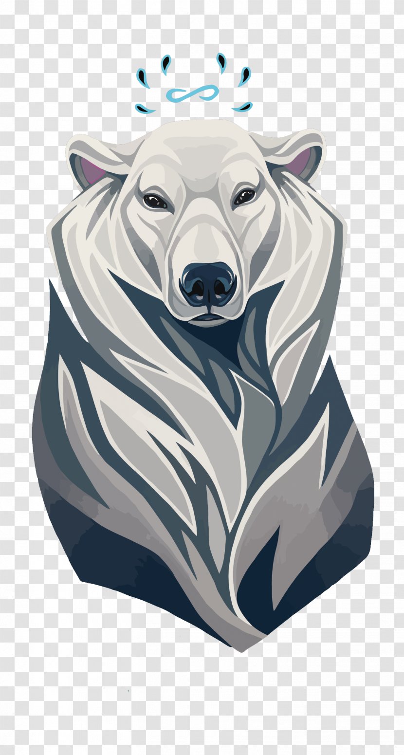 Polar Bear - Cartoon - Vector Transparent PNG