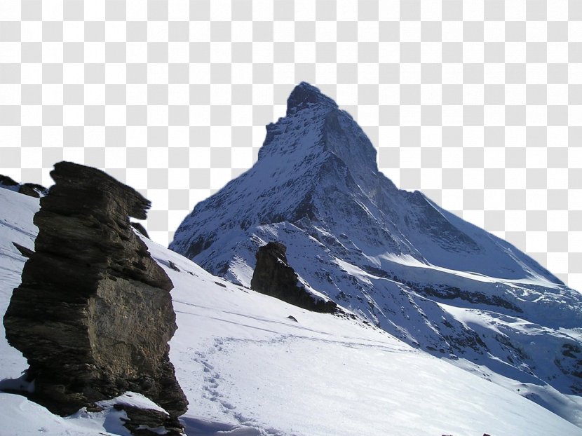 Klein Matterhorn Swiss Alps Verbier Zermatt - Nunatak - Snow Mountain Transparent PNG