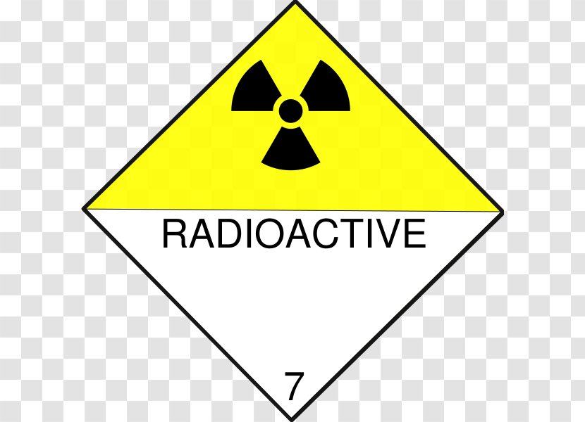HAZMAT Class 7 Radioactive Substances Warning Label Dangerous Goods Decay - Hazard Transparent PNG