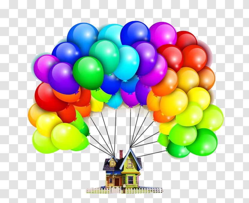Cartoon - Balloon - Simple Color Flies Transparent PNG