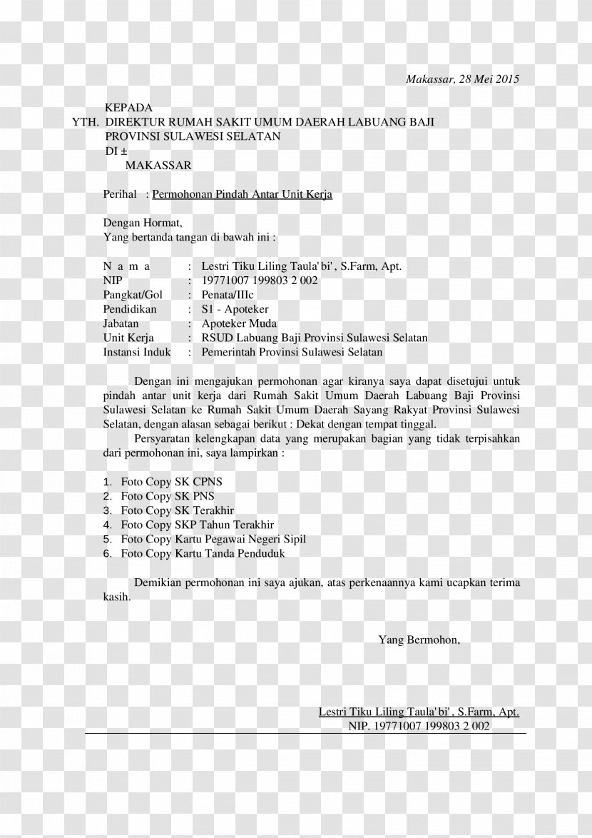 Document Letter Email Civil Servant School - Itsourtreecom Transparent PNG