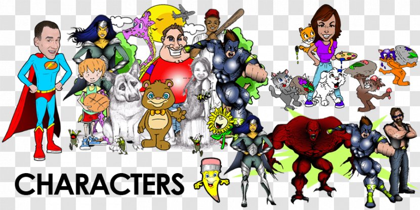 Illustration Clip Art Superhero Human Behavior Action & Toy Figures - Creative Couple Transparent PNG