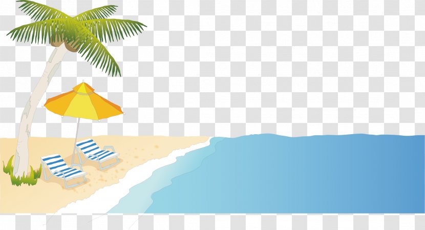 Beach Cartoon - Yellow - Seaside Transparent PNG