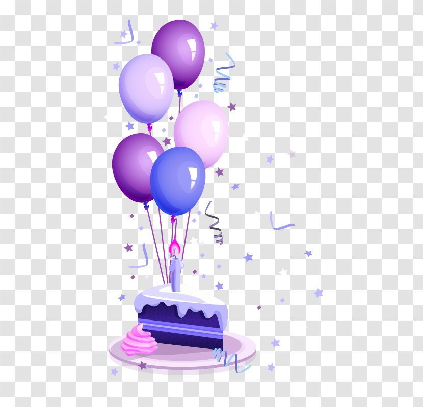 Birthday Cake Happy To You Party - Violet Transparent PNG