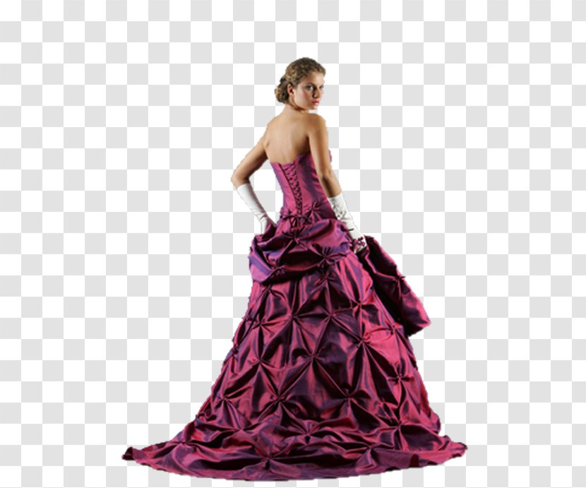 Gown Cocktail Dress Rondo Satin Woman - Magenta - Female Star Transparent PNG