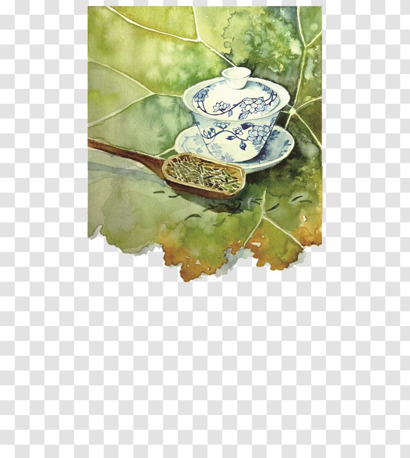 Watercolor Painting Chinese Art Drawing - Hand-painted Tea Transparent PNG