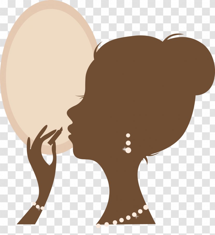 Cosmetics Lipstick Woman Silhouette - Tree - The Mirror Transparent PNG