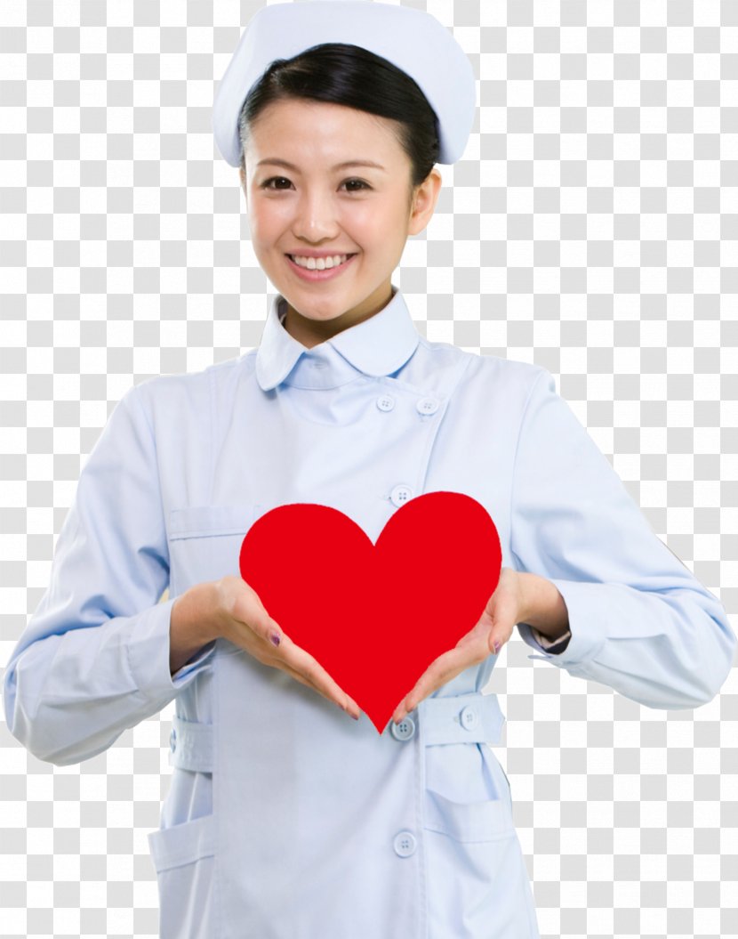 Nurse Holding Heart - Watercolor - Flower Transparent PNG