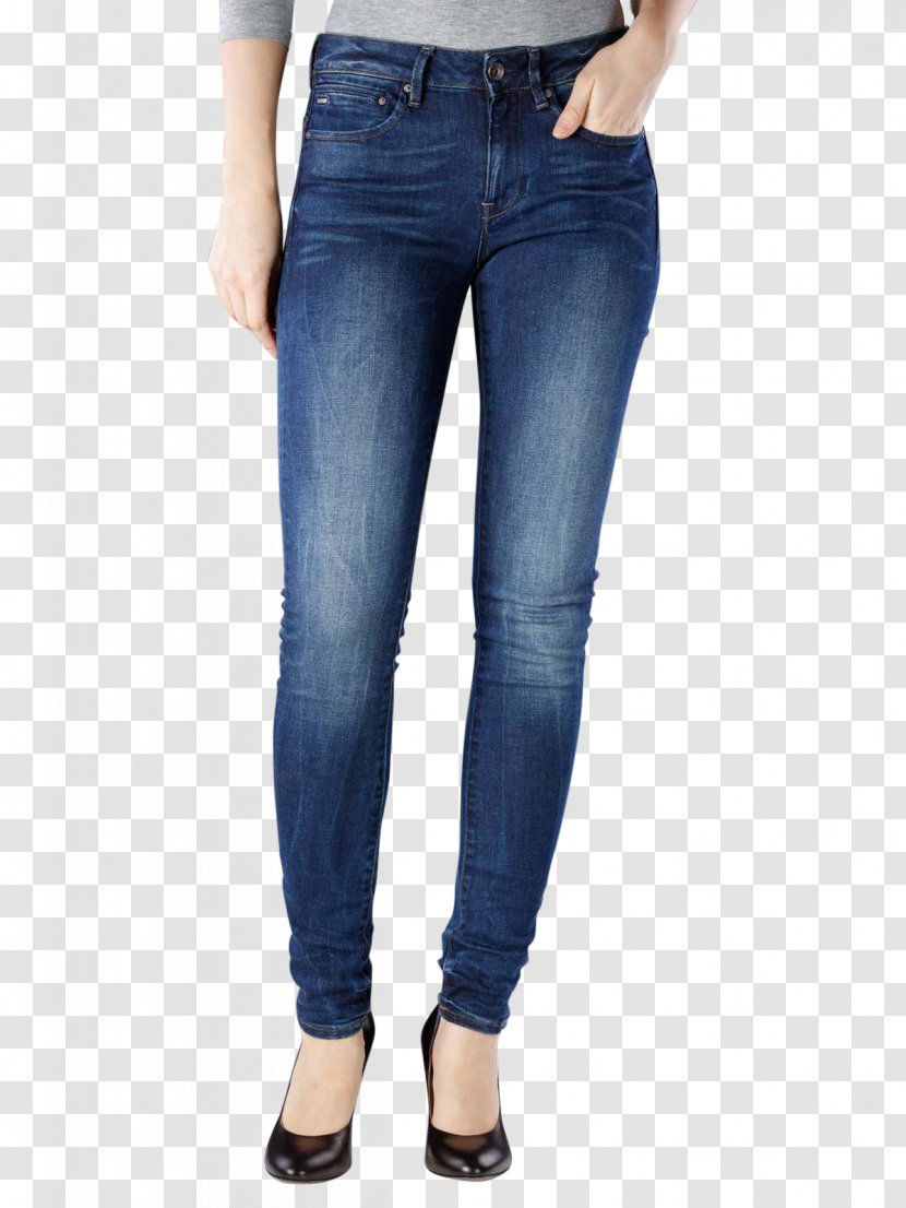 Slim-fit Pants Jeans T-shirt G-Star RAW - Silhouette - Blue Zipper Transparent PNG