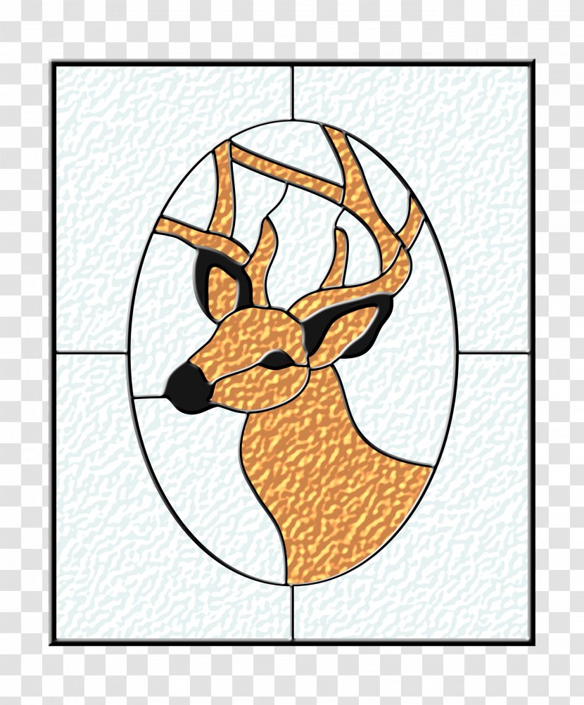Deer Window Stained Glass Clip Art - Area Transparent PNG