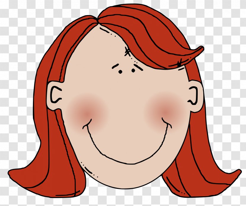 Red Hair Face Clip Art - Cartoon - Faces Transparent PNG