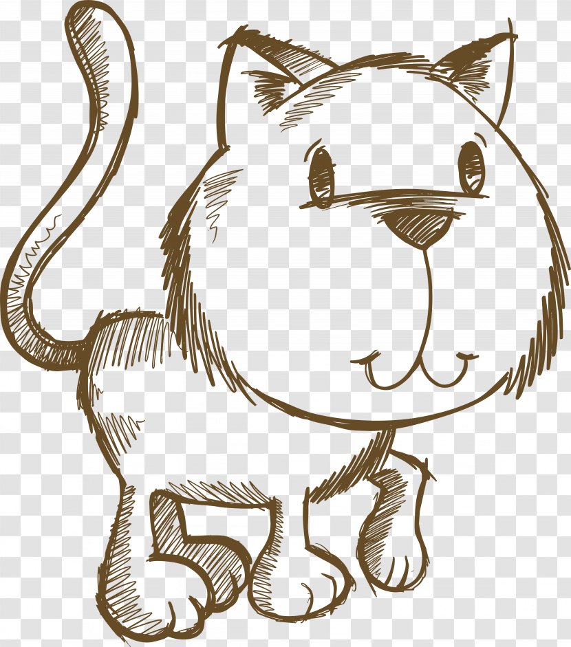 Lion Drawing Cartoon Animal - Head - Cat Transparent PNG