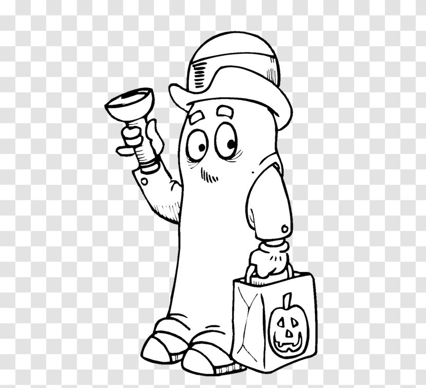 Clip Art Coloring Book Trick-or-treating Drawing Image - Halloween Transparent PNG