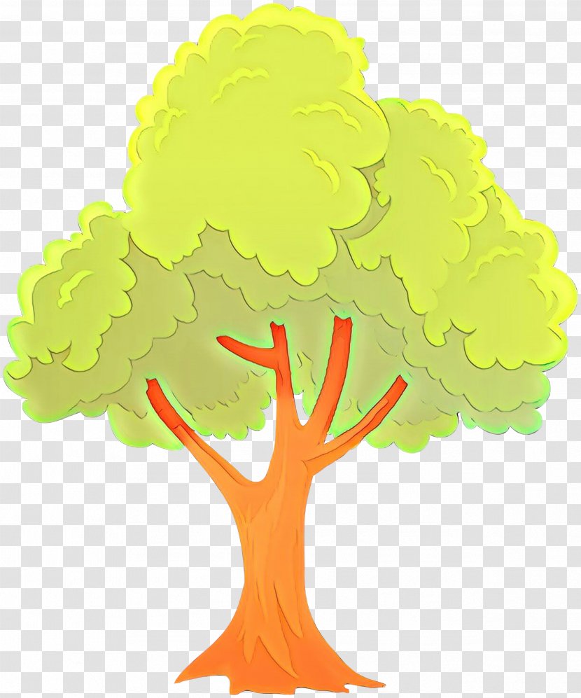 Yellow Tree Clip Art Plant Stem - Cruciferous Vegetables Transparent PNG